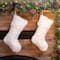 Glitzhome® 21" White Plush Stocking, Set Of 2